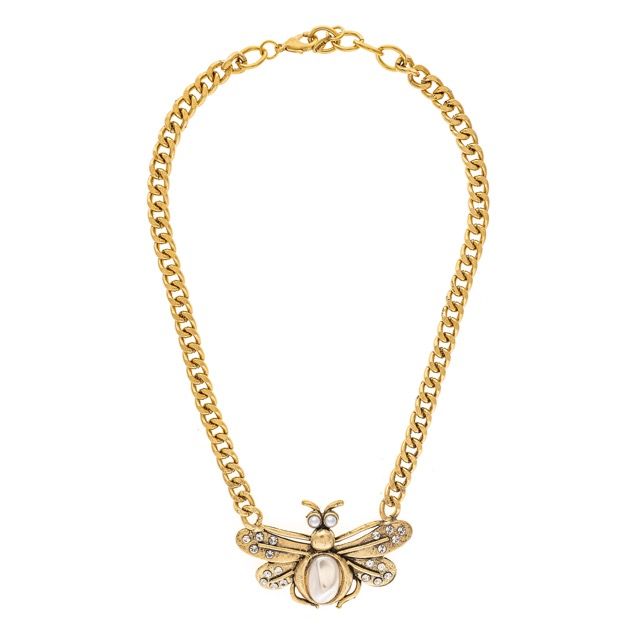 Gold Bee Pendant necklace