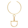 Gold Cuff Horse Bit Necklce