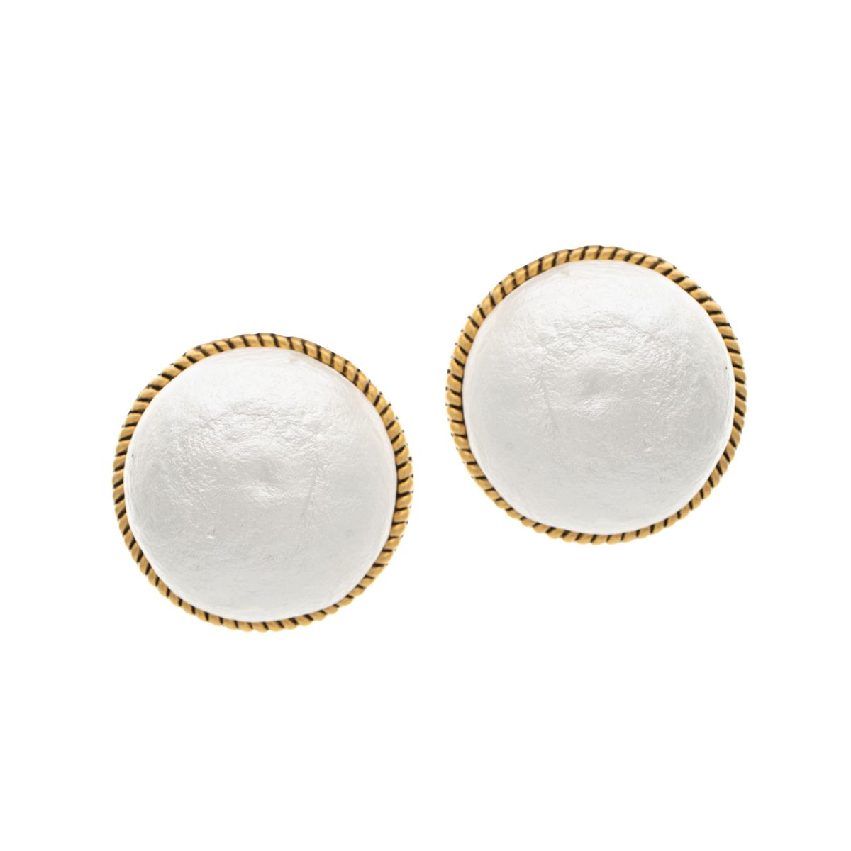 Large Pearl Dome Earrings