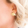 Susan Shaw Gold Bee Stud Earrings