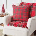 Arlington Red Plaid Throw Pillow