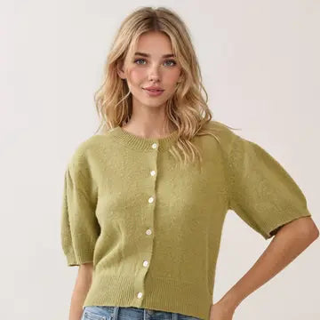 Puff Sleeve Cardigan