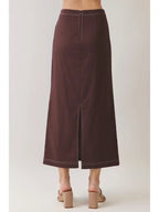 Contrast Stitch Maxi Skirt