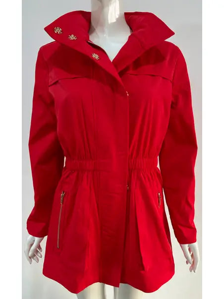 RED Lightweight Rain Jacket Long