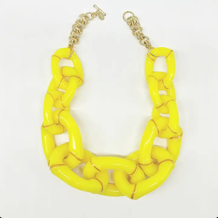Yellow Bamboo Necklace