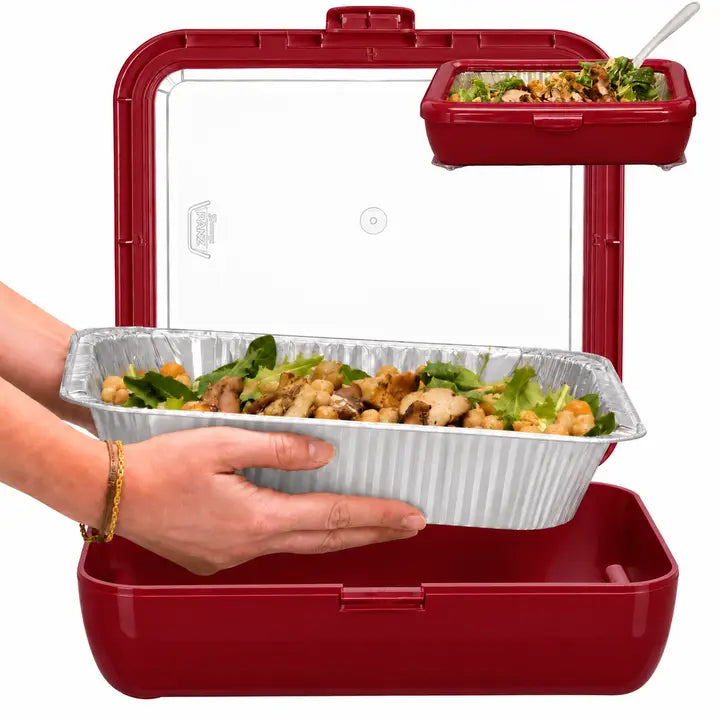 Classic Set - Foil Pan Carrier w/ Foil Pan & Spoon - Red
