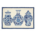 Chinoiserie Vases Hook Rug - Sally Eckman Roberts