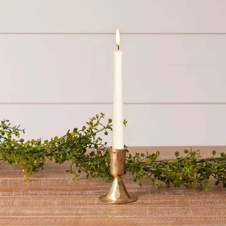 Gold Tone Hammered Candle Holder