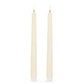 12.5" flamless Taper Candle Ivory