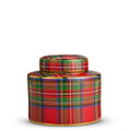 8" Tartan Plaid Decorative Jar
