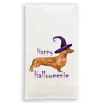 Happy Halloweenie - Dishtowel Keep Words -