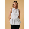 Sleeveless Collared Poplin Undershirt
