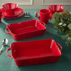 Berry Red Large Rectangular Baker 16" x 10.25" x 3"