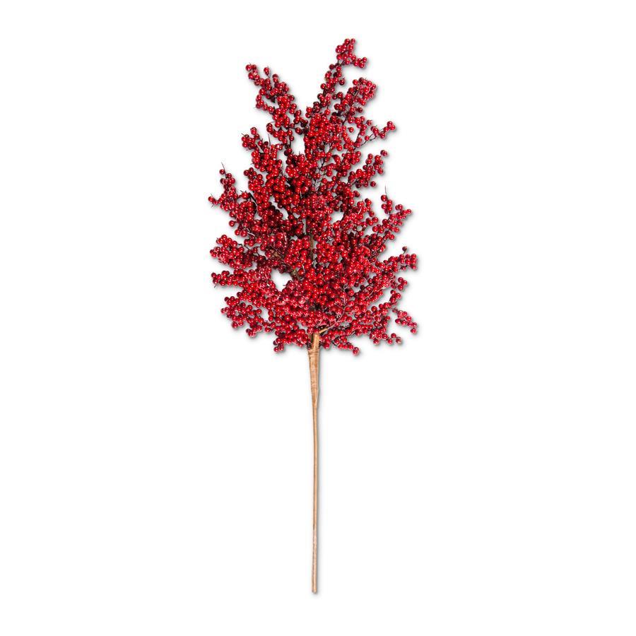30 Inch Mini Red and Burgundy Berry Stem