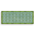 Blue & Green Chinoiserie Vinyl Floor Mat - Large