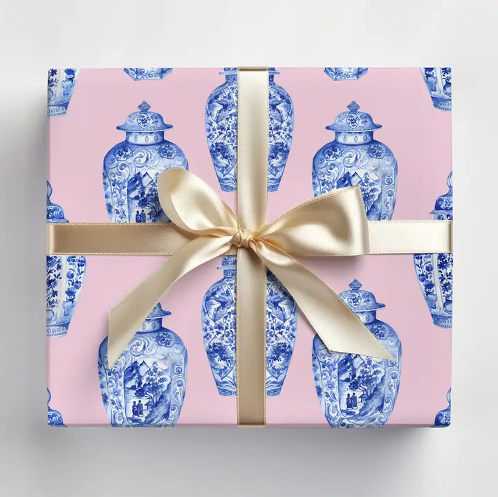 Pink Ginger Jar Gift Wrap