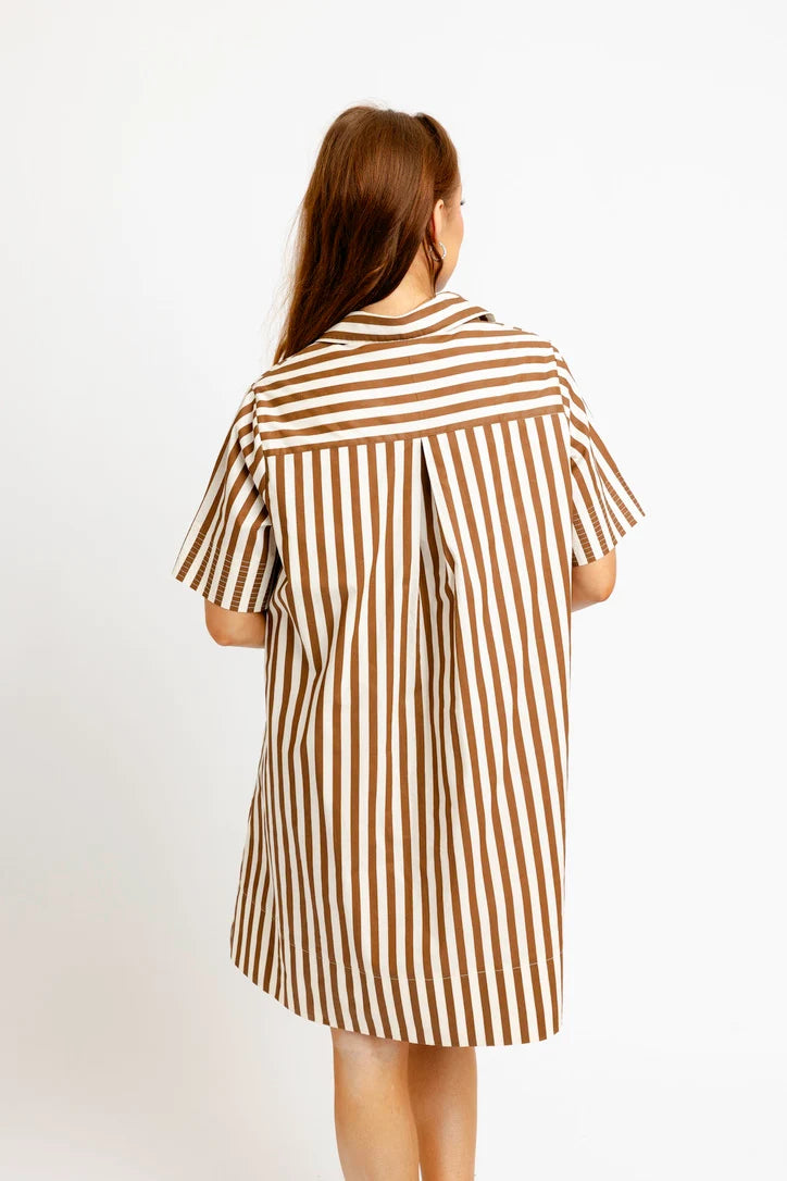 Stripe Poplin Shirt Dress