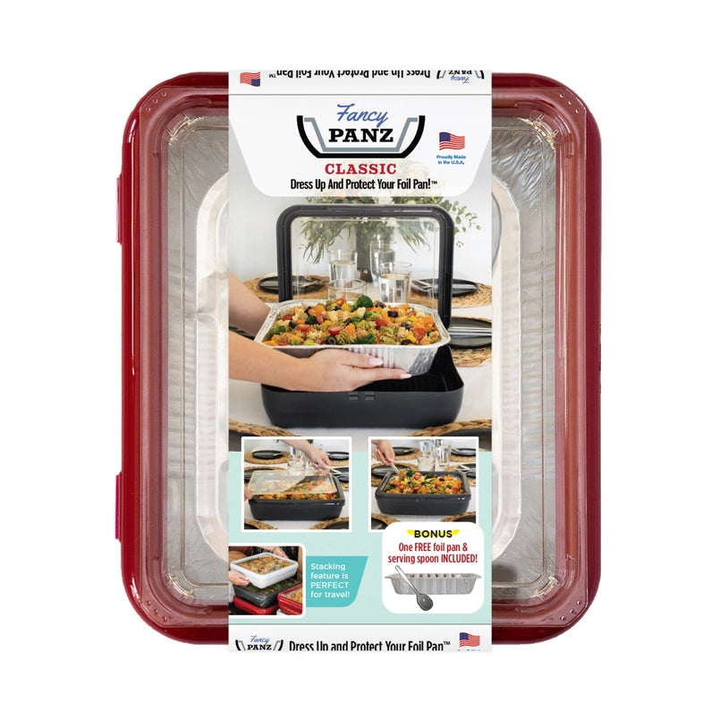 Classic Set - Foil Pan Carrier w/ Foil Pan & Spoon - Red