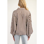 Brown & White Striped top