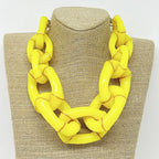 Yellow Bamboo Necklace