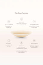 Grippies No-Show | NON-ADHESIVE Reusable Nipple Covers - No 3 Buff 3in.