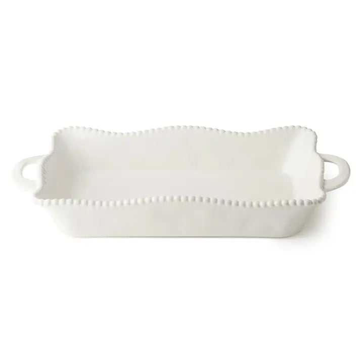 Perlette Cream Large Rectagular Baker 16in x 10.25in
