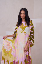 Polychromatic Flowery Kaftan- One Size