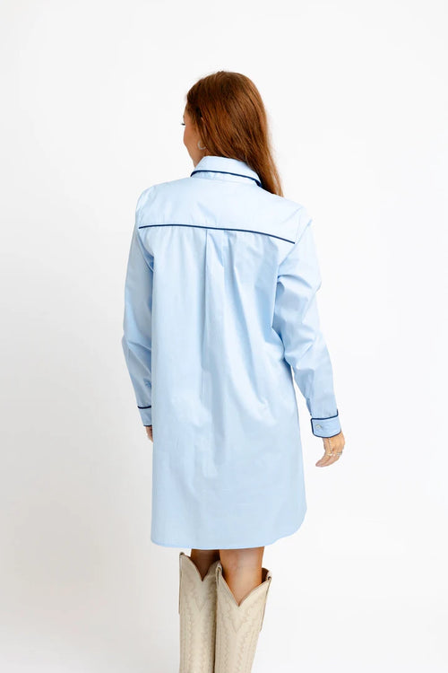 Baby Blue Shirt Dress