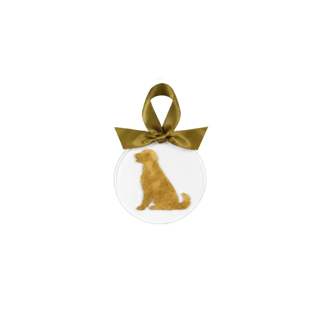 Gold Leaf Dog Breed Acrylic Ornament - Golden Retriever