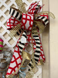 Red/Black/Gold Bow