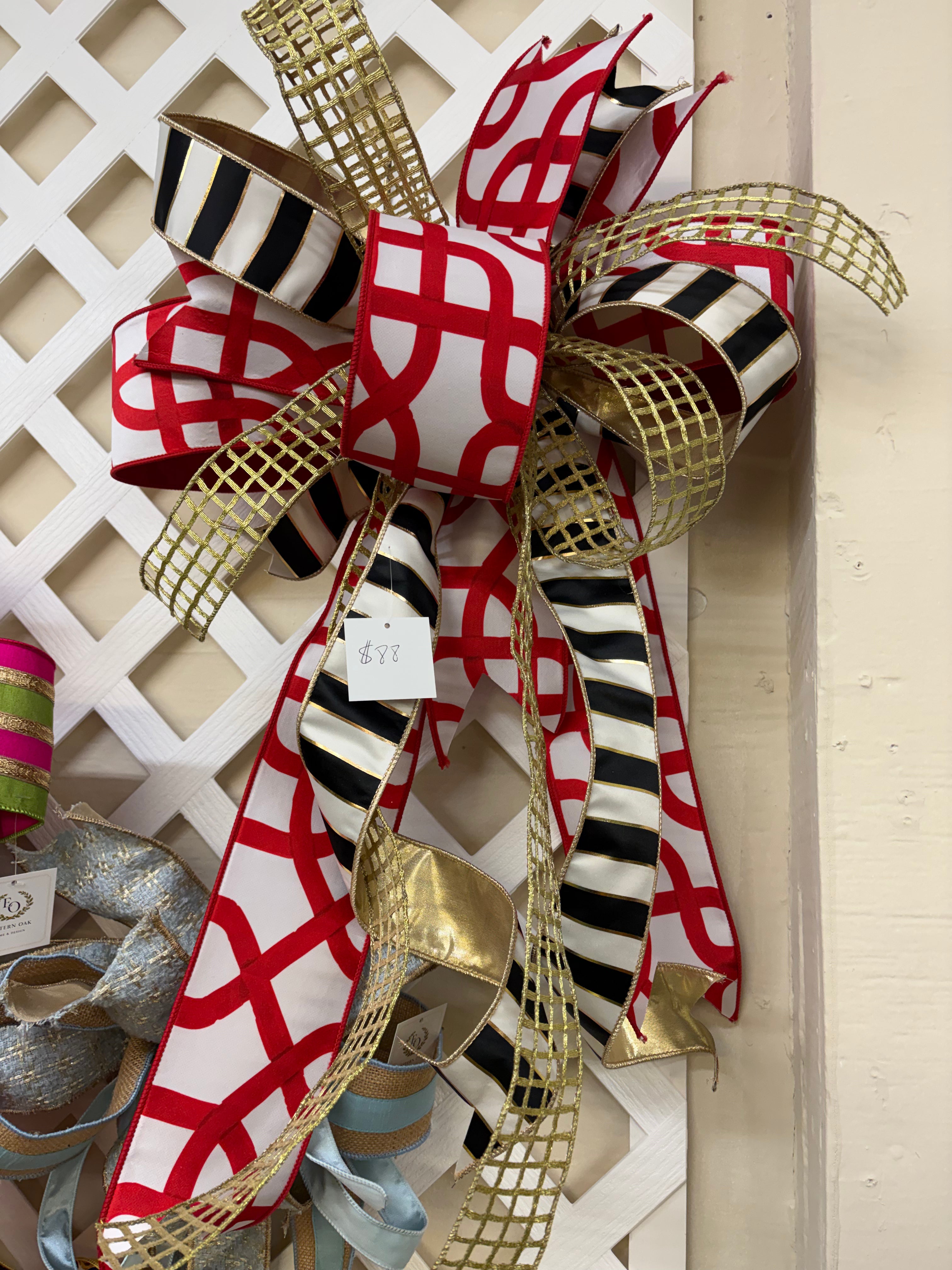 Red/Black/Gold Bow