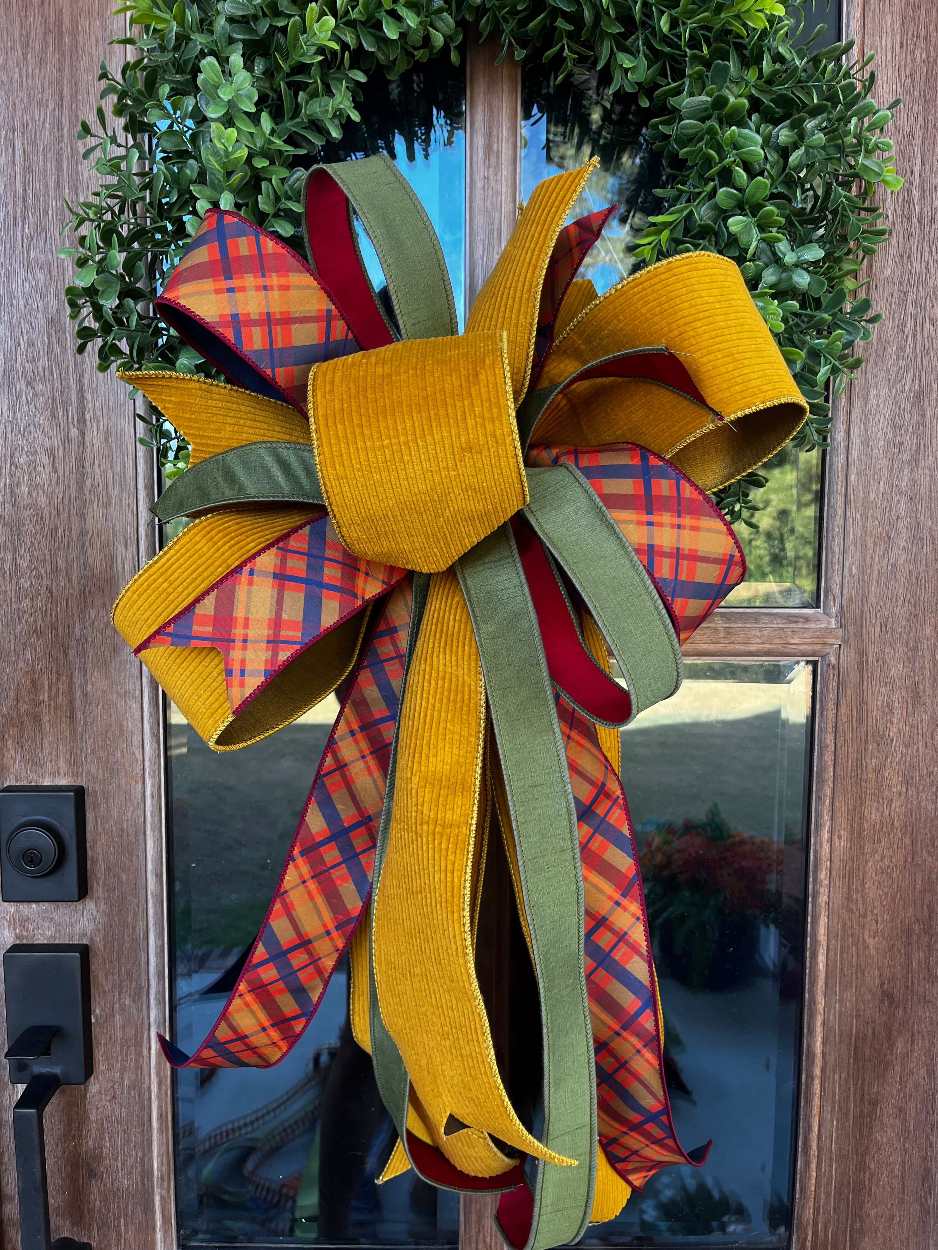 Yellow Corduroy Bow