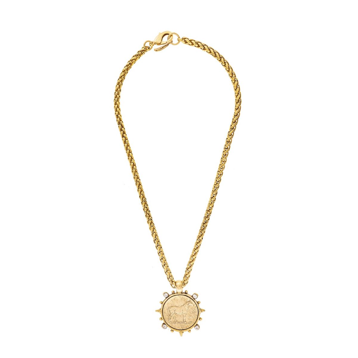 Sunburst Horse Coin Necklace