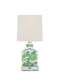 13" Green Porcelian Mini Lamp