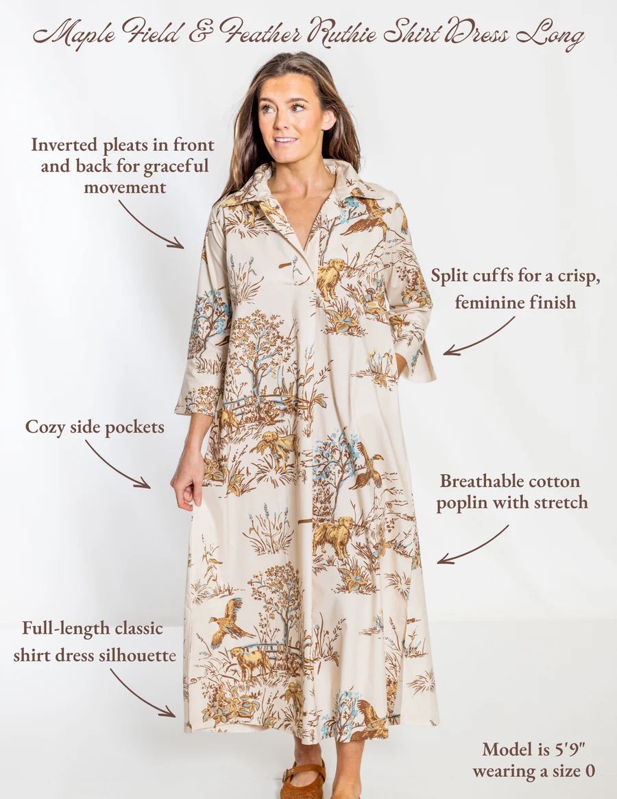 Maple Field & Feather Ruthie Shirt Dress Long