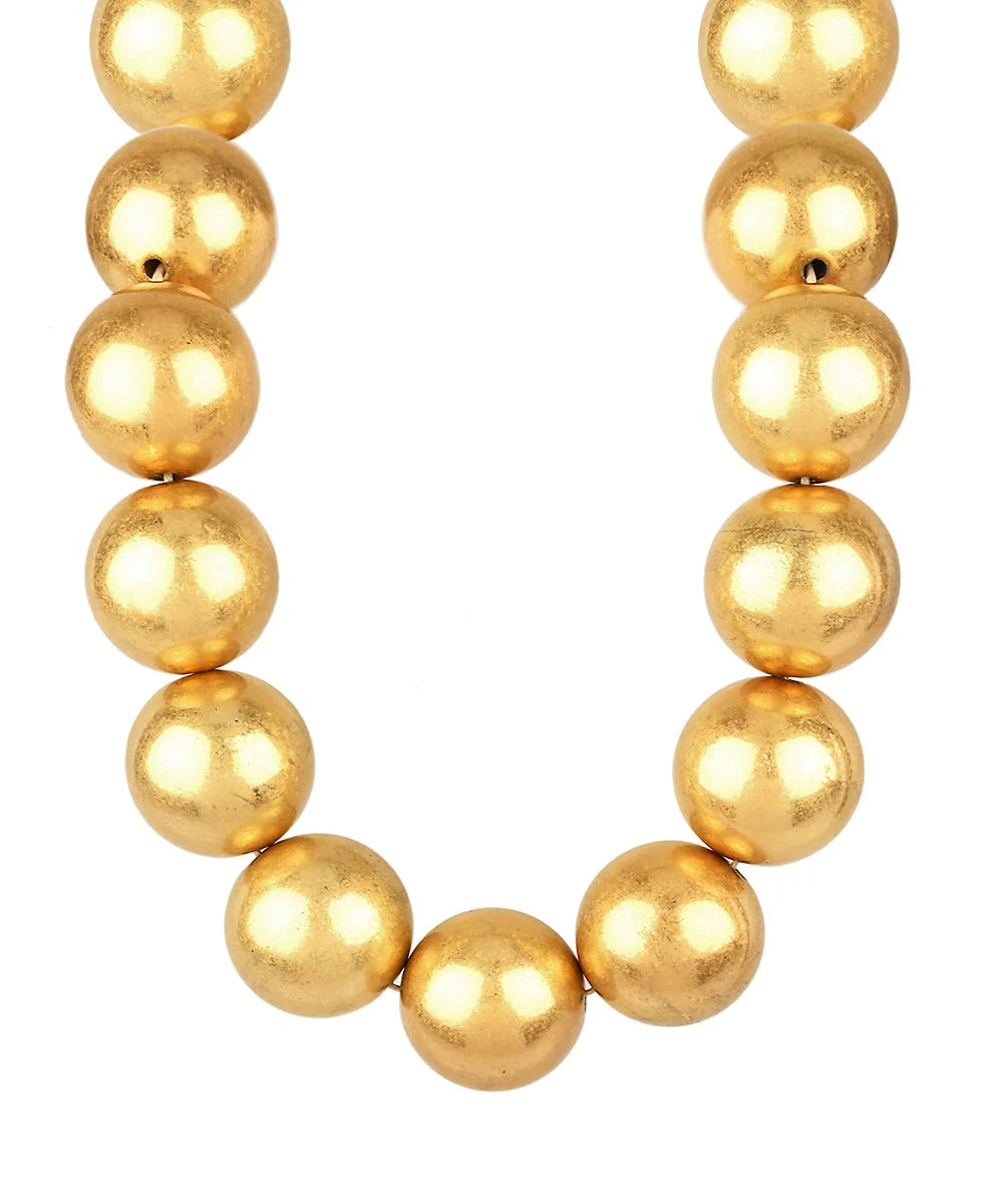 Large Gold ball necklace