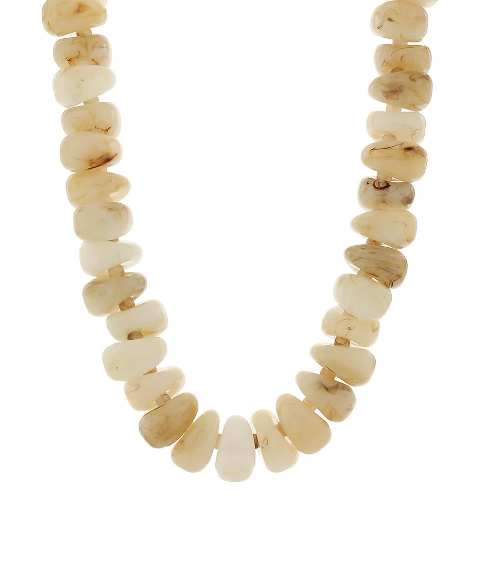 Chunky Nugget Marble Neckace Natural