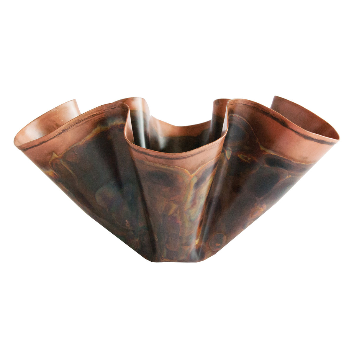 Ruffled Bowl, Copper Finish