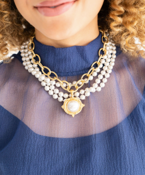 Pearl Cab Multi-Strand Pearl Necklace