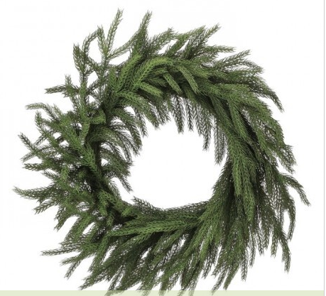 28" REAL TOUCH FOREST NORFOLK PINE WREATH