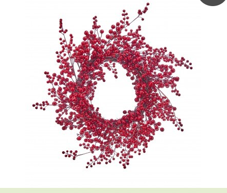 24" WP MIXED BERRY CRABAPPLE WREATH