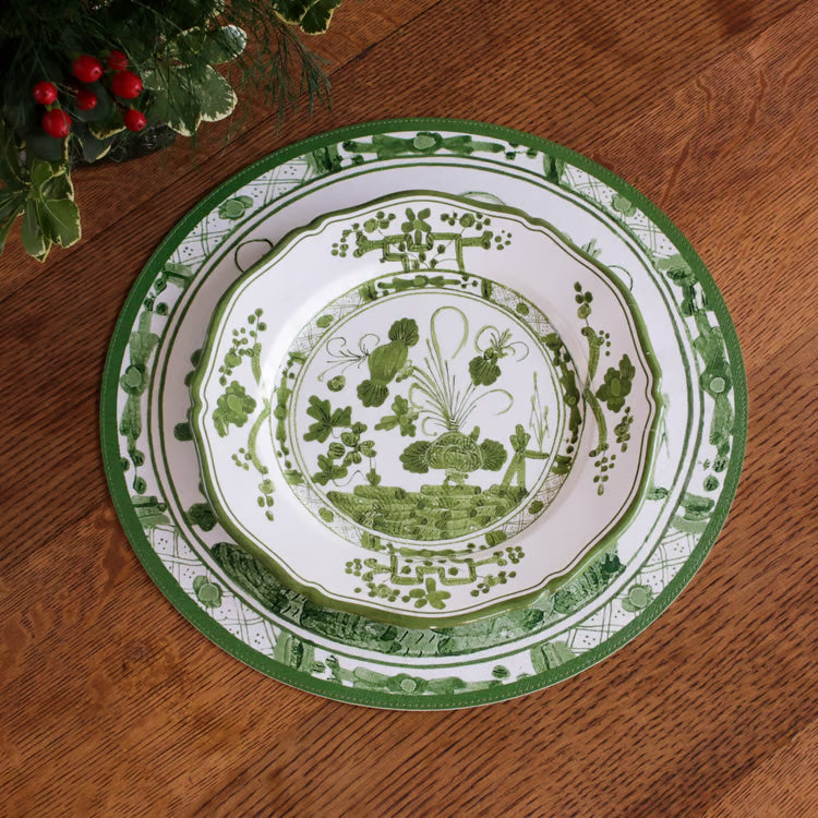 Vida Faenza 11”Dinner Plate (Set of 4) Green & White