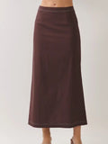 Contrast Stitch Maxi Skirt