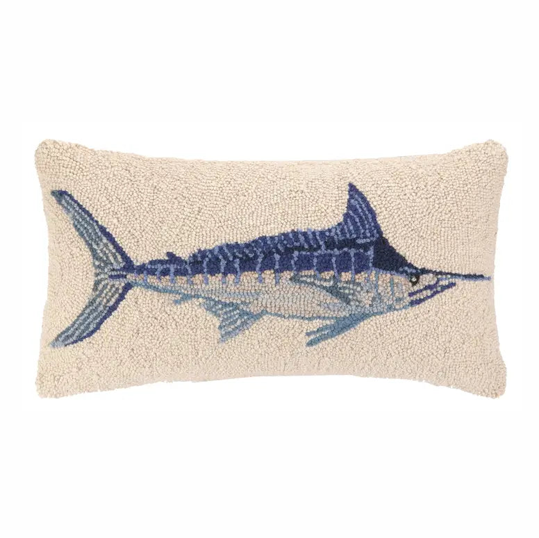 Blue Marlin Hook Pillow