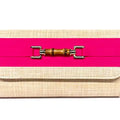 Lisi Lerch Pink Straw Clutch