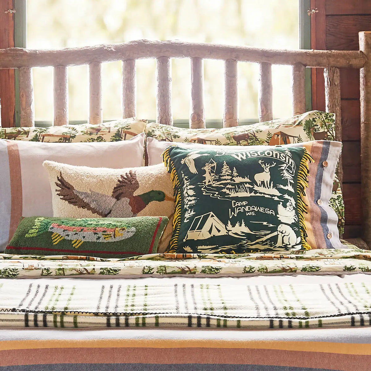 CAMP WANDAWEGA MALLARD HOOK PILLOW - Camp W