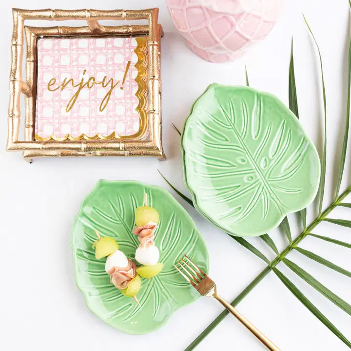 Gold Bamboo Cocktail Napkin Holder