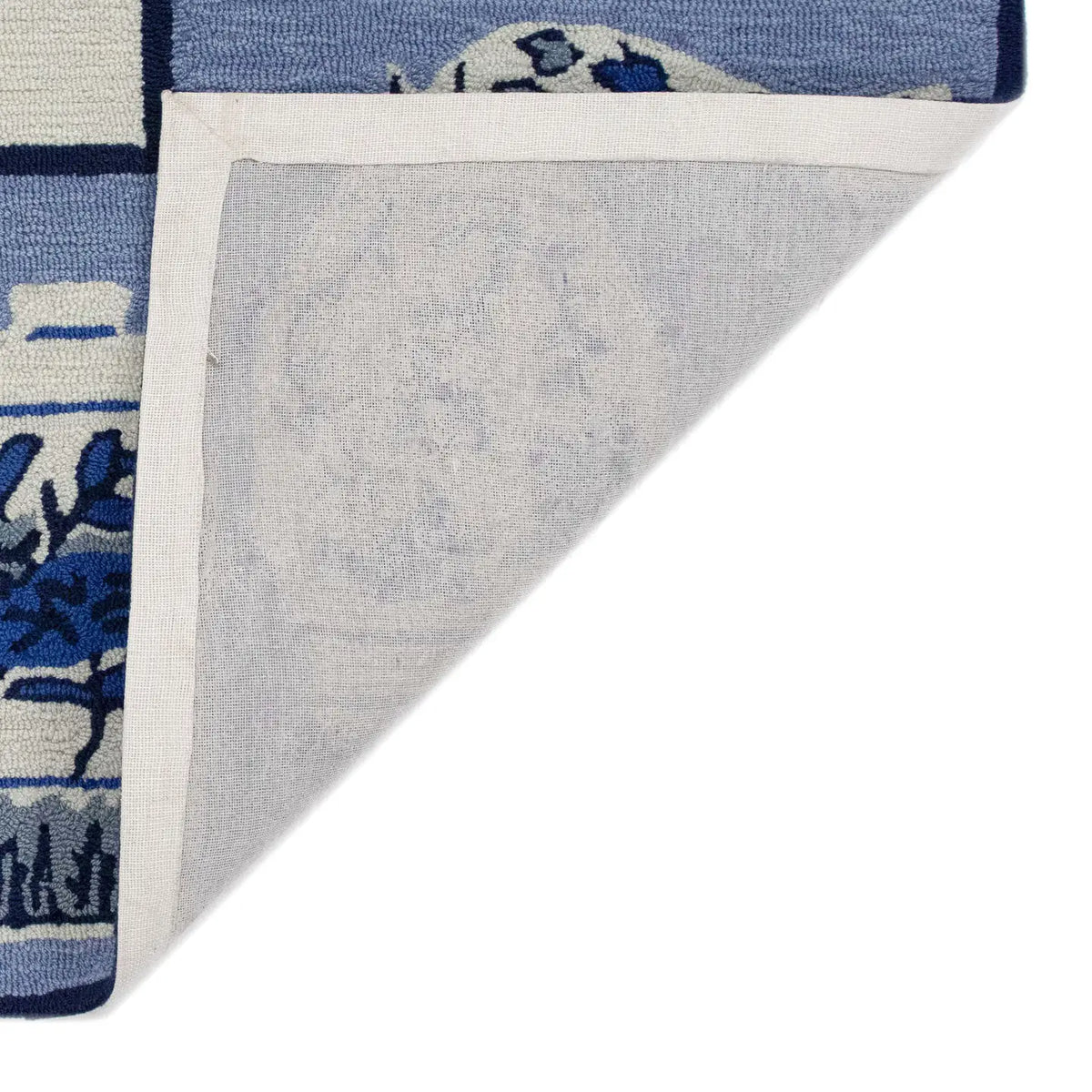 2'6" x 4' Frontporch Ginger Jars Indoor/Outdoor Rug - Blue Polyester; Acrylic