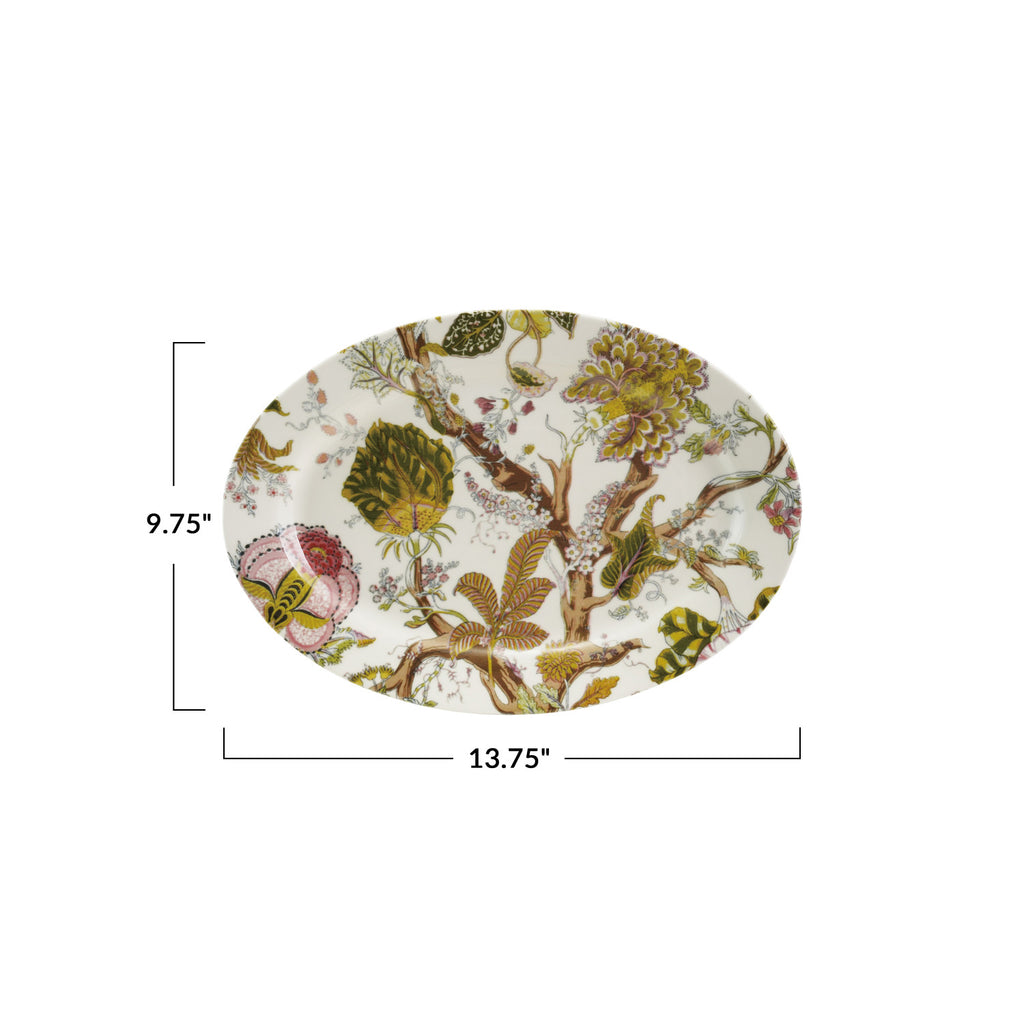 Oval Botantical Platter