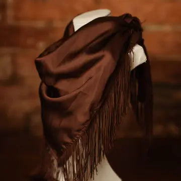 Solid Fringe Scarf - Chocolate Brown